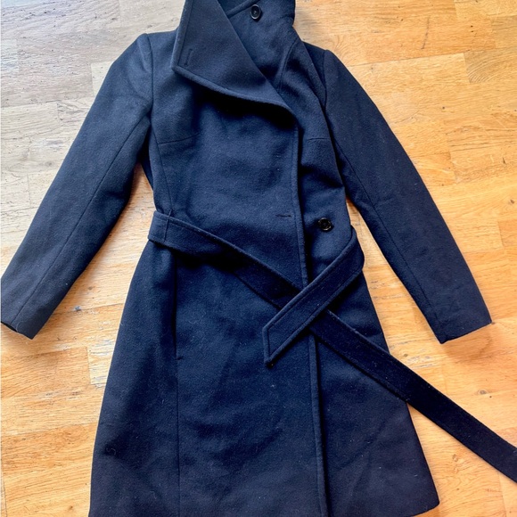 Reiss Funnel Neck 100% Wool Coat | Size 0 - Picture 2 of 5